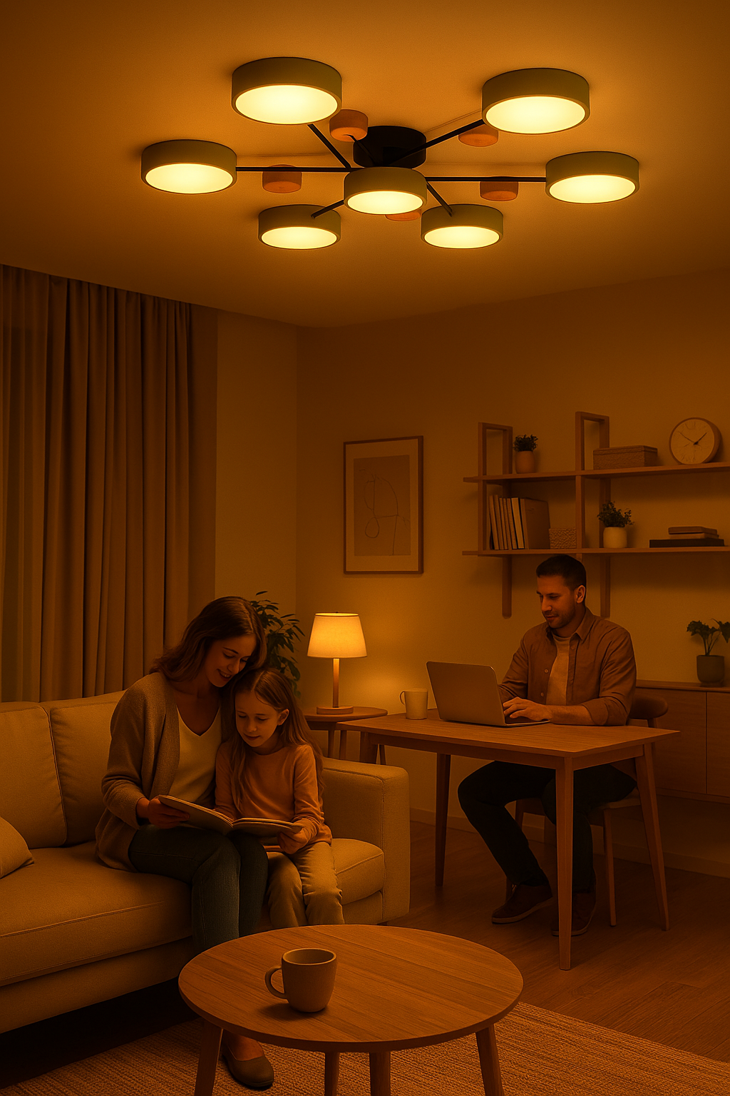 Olvoria | Scandinavian LED Ceiling Light | Branching Modern Light Design
