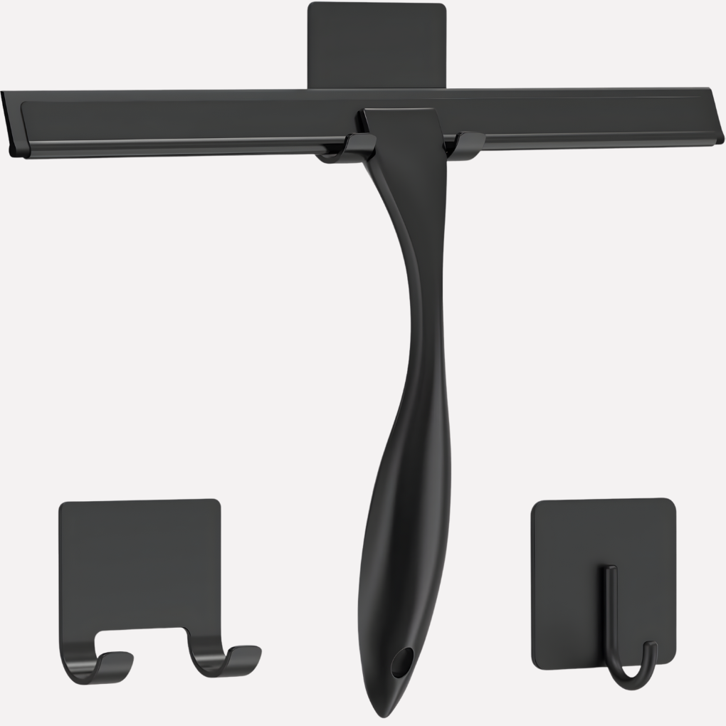Olvoria | Shower Squeegee with Adhesive Hooks