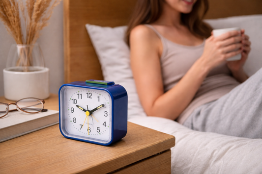 Olvoria | Silent & Peaceful Alarm Clock – Non-Ticking, Gentle Wake-Up Light, Snooze Function