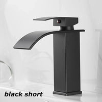 Mezclador de lavabo Ropiro Aqualis Noir | Acero inoxidable | Agua caliente y fría | Para baño y aseo de invitados