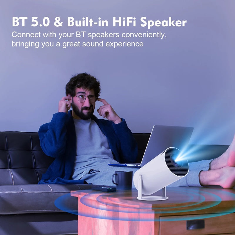 Olvoria | Smart 4K Mini Projector with Dual WiFi and Bluetooth Connection