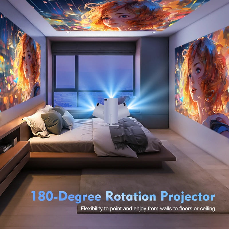 Olvoria | Smart 4K Mini Projector with Dual WiFi and Bluetooth Connection