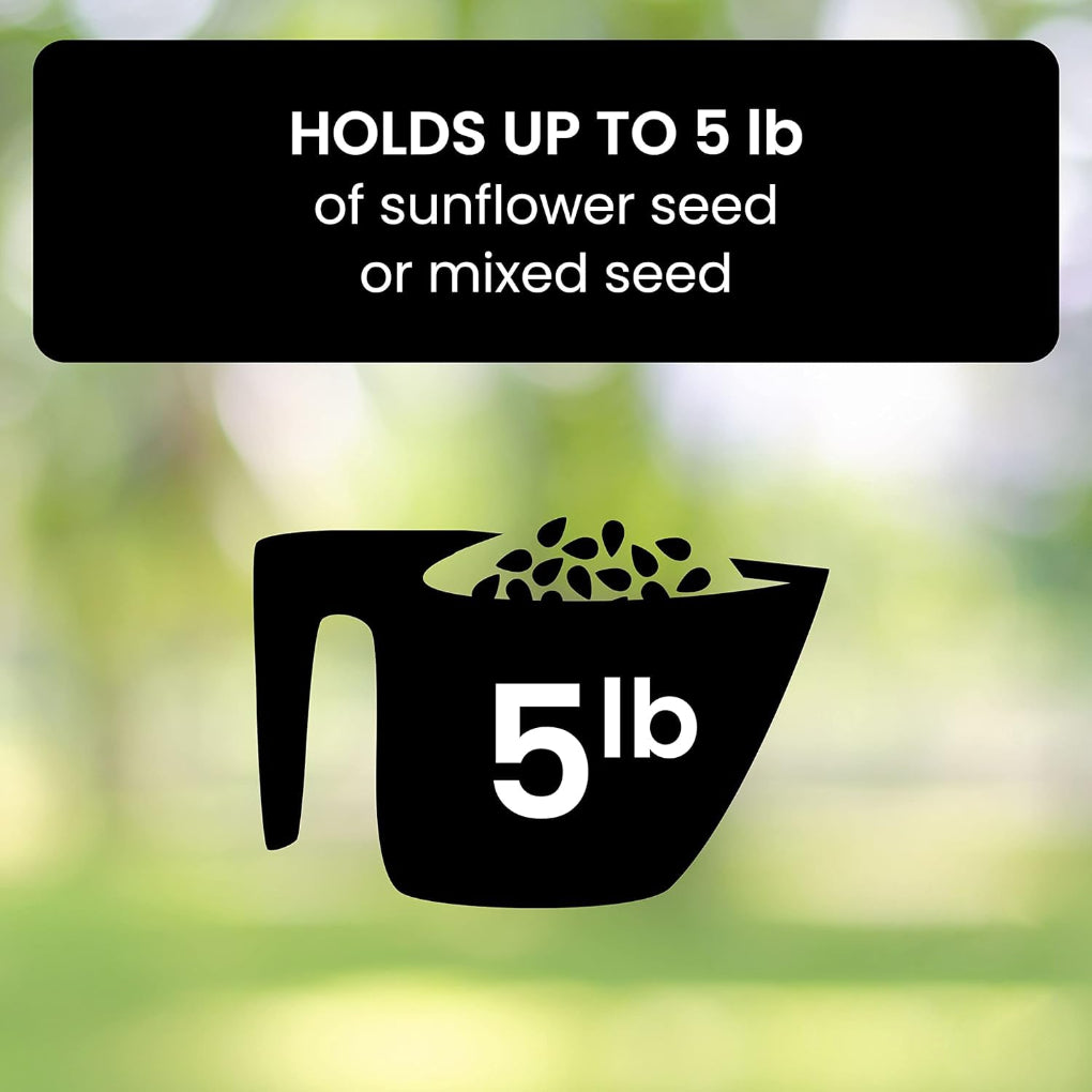 Olvoria | Squirrel-Proof Bird Feeder with Multiple Feeding Ports