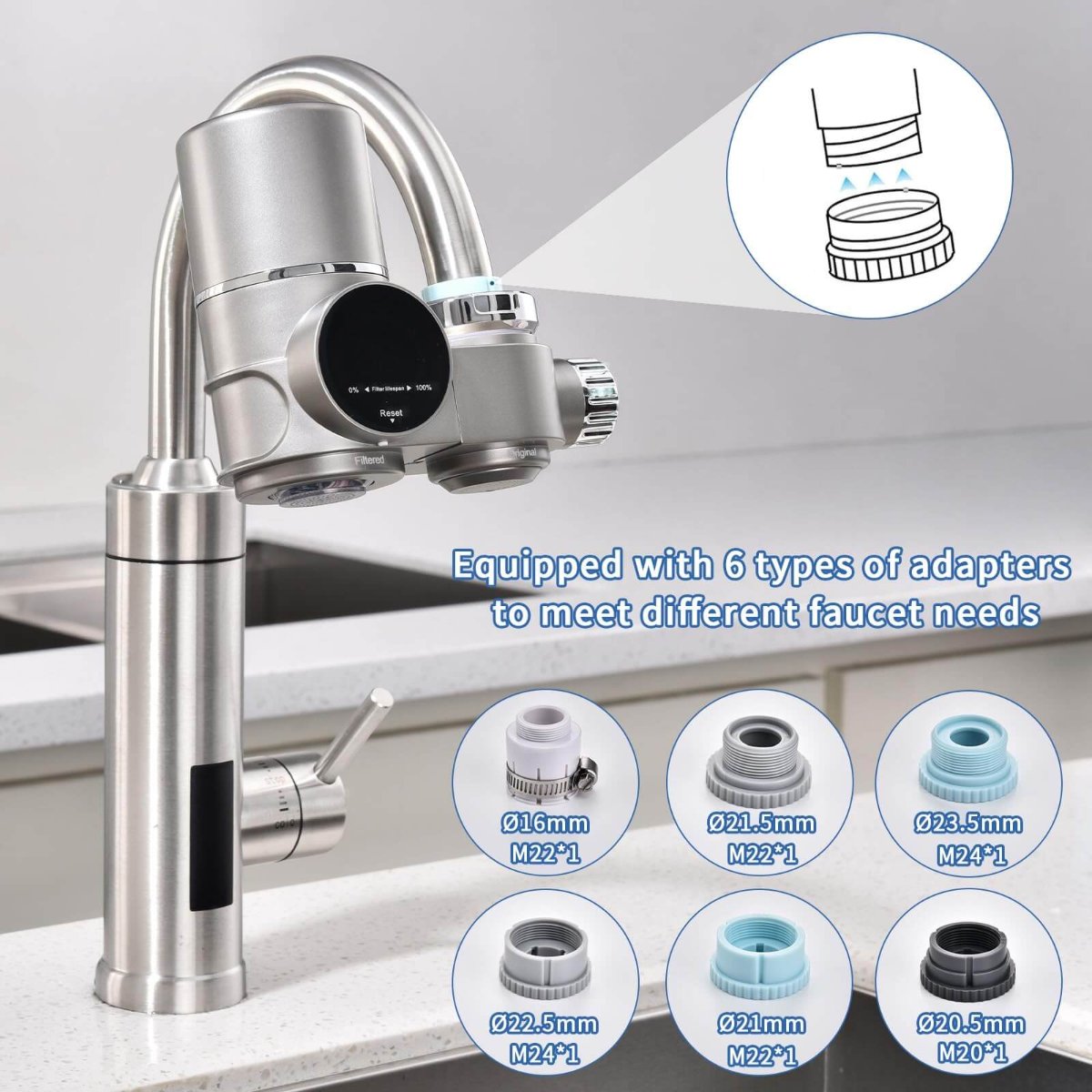 Olvoria | Tap Water Filter | Advanced Water Filter for Cleaner and Healthier Tap Water