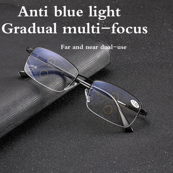 Olvoria | Titanium Progressive Distance and Near Dual-Use Reading Glasses