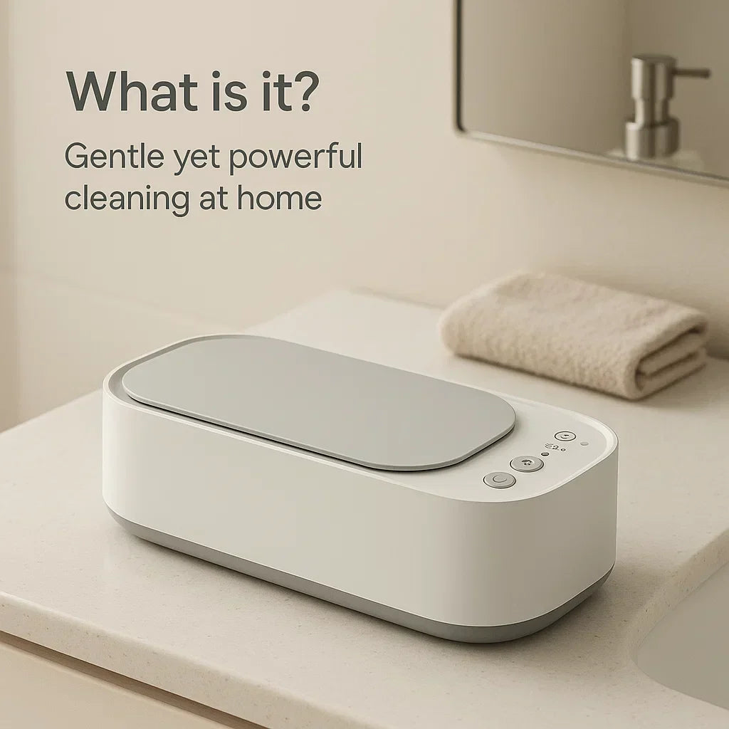 Olvoria | Ultrasonic Cleaning Device | Gentle, Efficient & Versatile for Jewelry, Glasses, Watches, and Dentures
