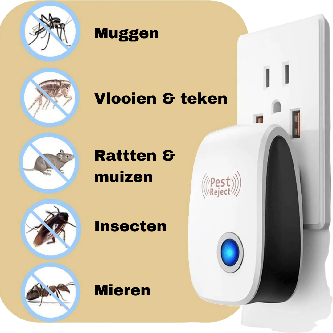 Olvoria | Ultrasonic Pest Repeller for Rodents & Insects, 80m² Coverage