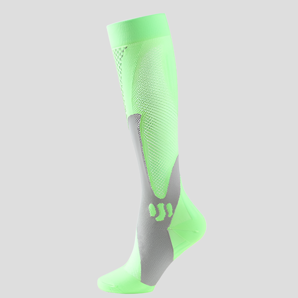 Olvoria | Unisex Compression Socks - Knee High with Breathable Mesh Pattern