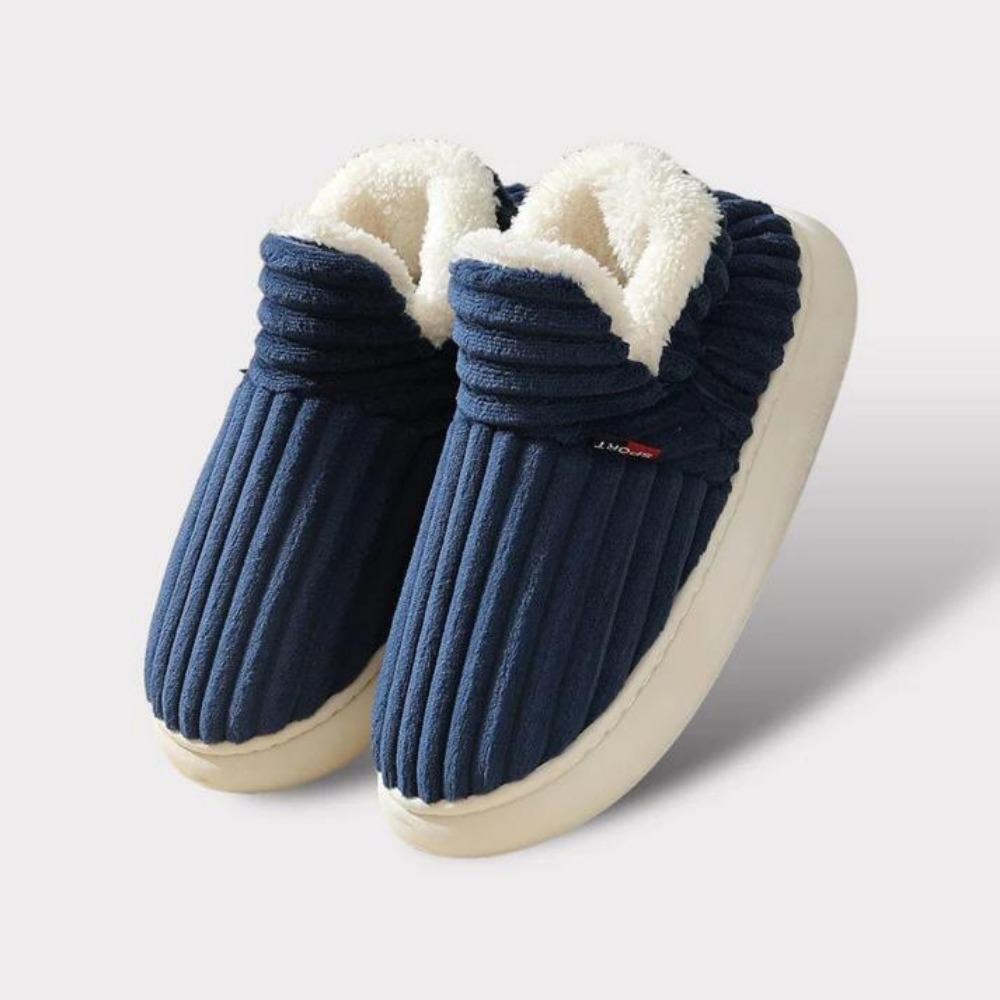 Olvoria | Unisex Corduroy Bootie Slippers - Lined