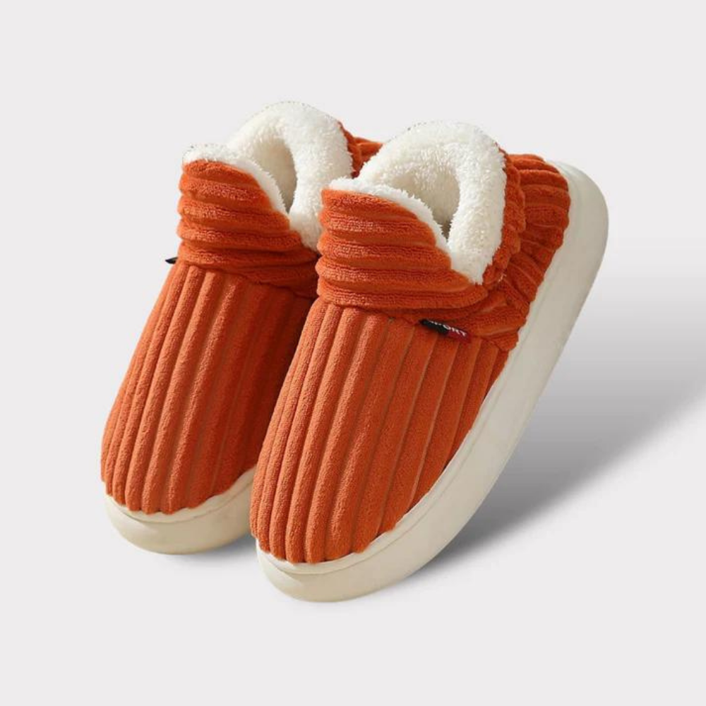 Olvoria | Unisex Corduroy Bootie Slippers - Lined