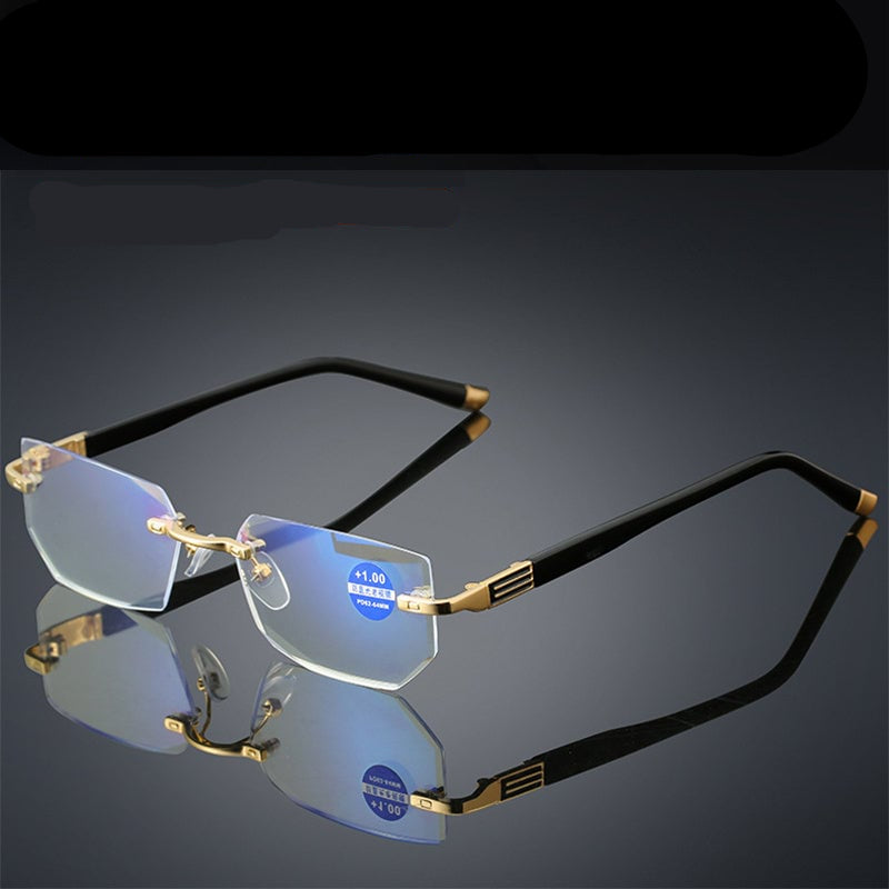 Olvoria | Viselio Intelligent Reading Glasses with Progressive Lenses | Ultra-Light & Blue Light Filter | For Near & Distant Vision | Titanium Frame TR90