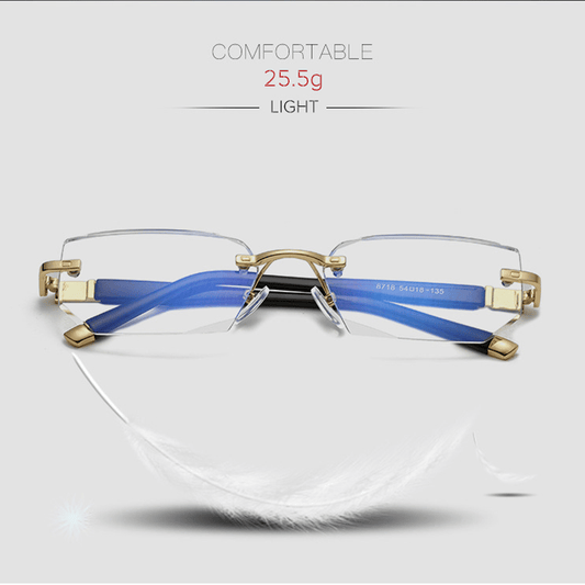 Olvoria | Viselio Intelligent Reading Glasses with Progressive Lenses | Ultra-Light & Blue Light Filter | For Near & Distant Vision | Titanium Frame TR90