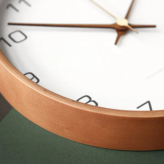 Olvoria | Wall Clock Made of Wood and Glass
