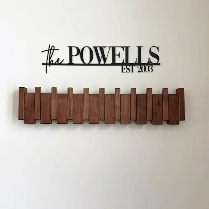 Olvoria | Wall Coat Rack with Piano Key Design
