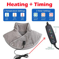 Olvoria | Masajeador cálido de cuello y hombros con almohadilla térmica USB y vibración