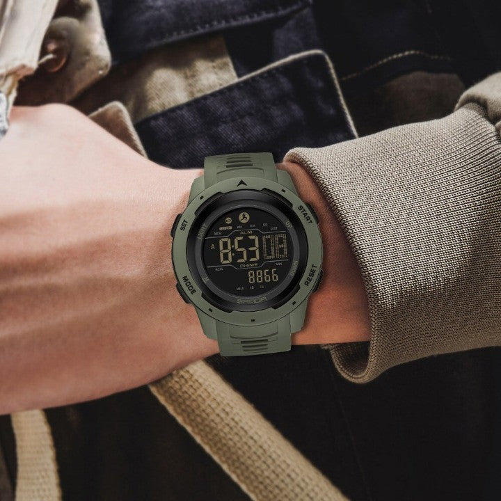 Olvoria | Waterproof Military Pedometer Digital Watch