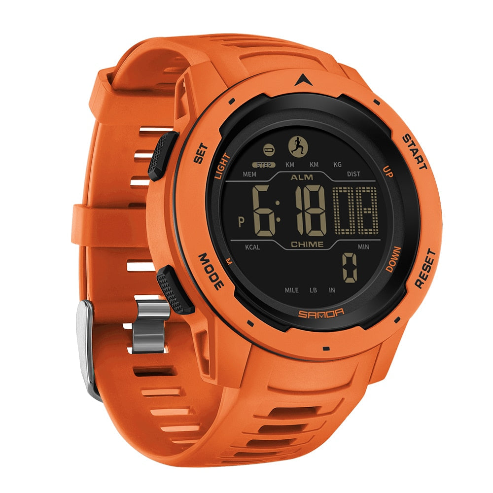 Olvoria | Waterproof Military Pedometer Digital Watch