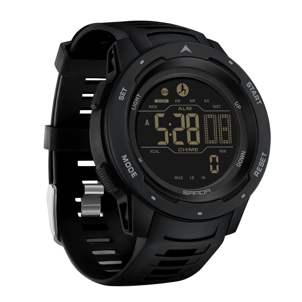 Olvoria | Waterproof Military Pedometer Digital Watch