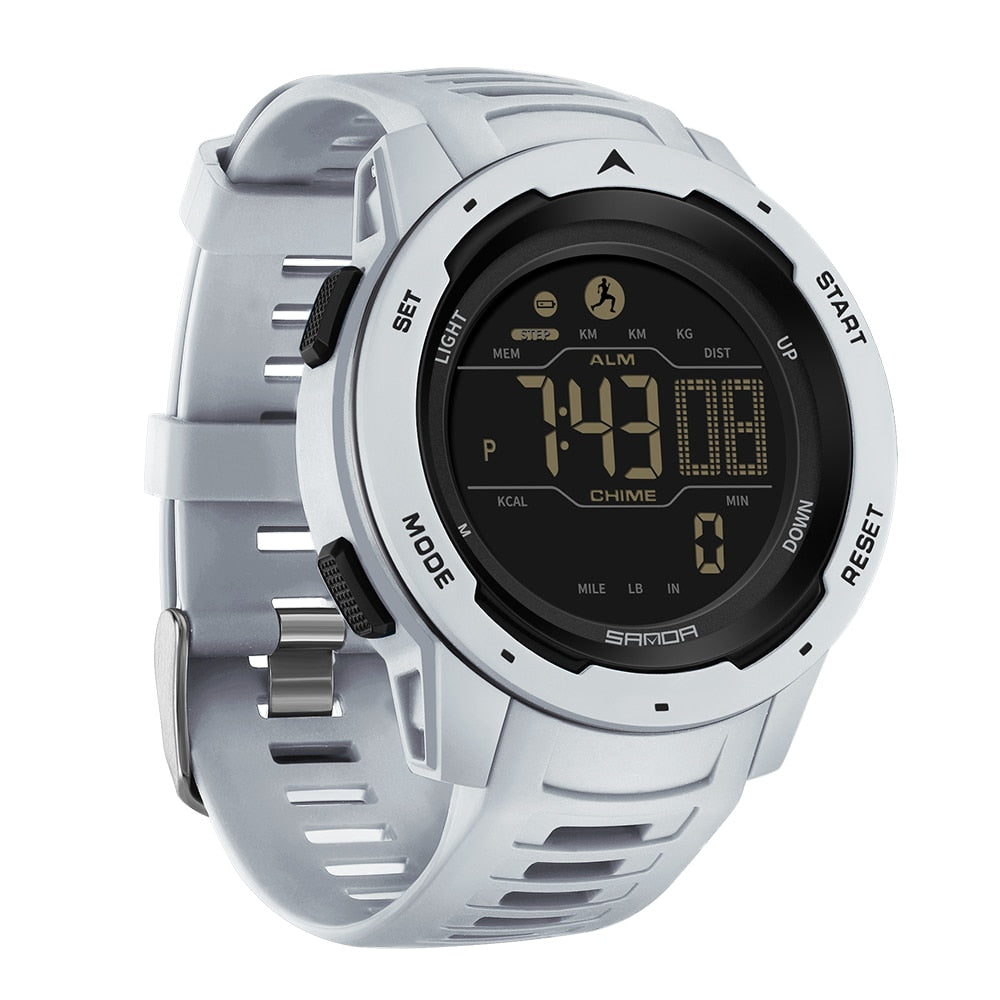 Olvoria | Waterproof Military Pedometer Digital Watch