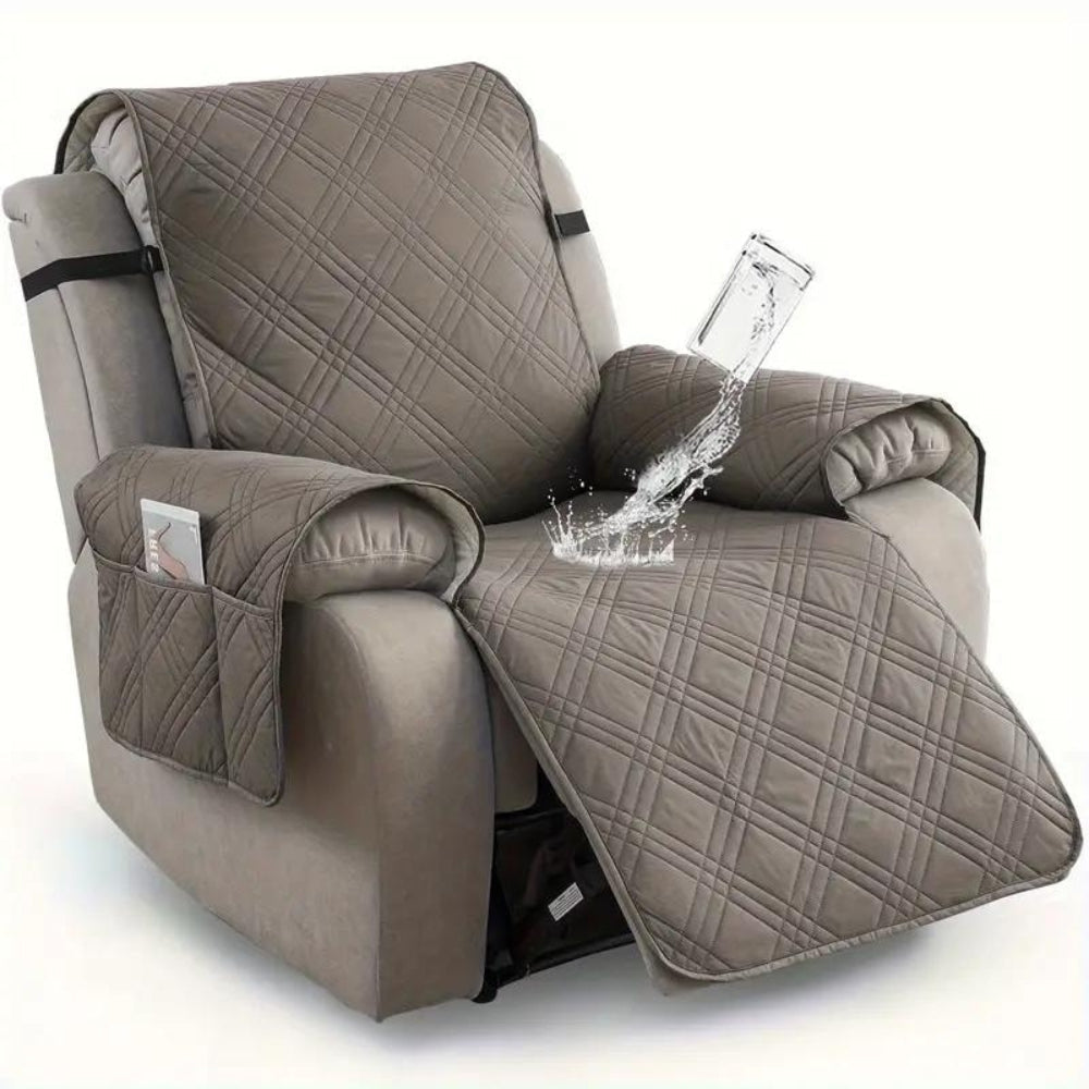 Olvoria | Waterproof Recliner Cover - Quilt Design