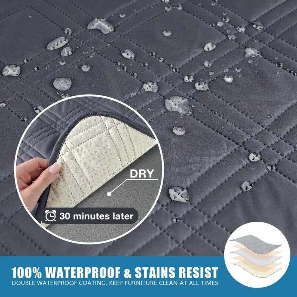 Olvoria | Waterproof Recliner Cover - Quilt Design