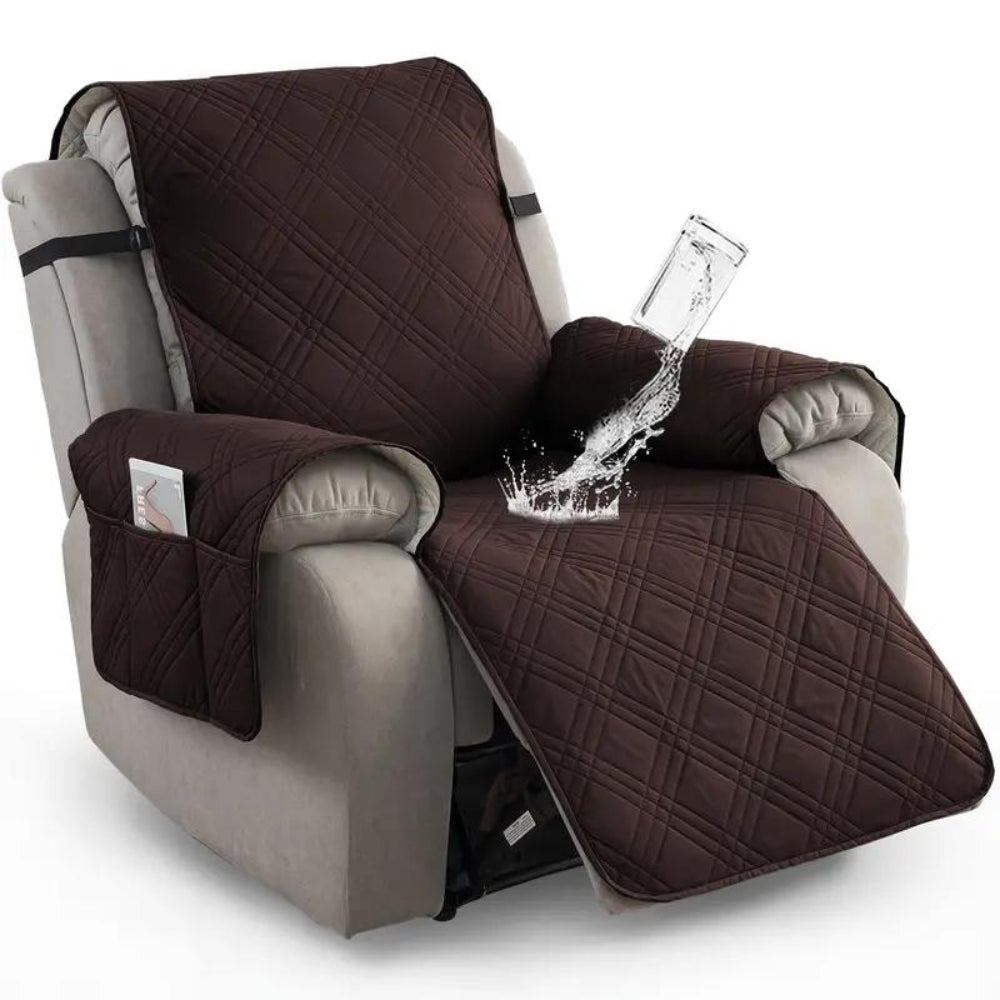 Olvoria | Waterproof Recliner Cover - Quilt Design