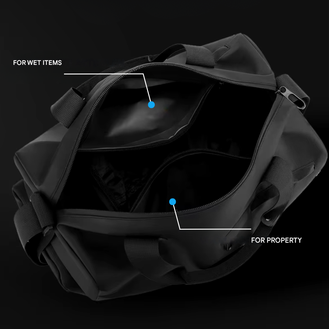 Olvoria | Waterproof Sports Bag with Shoe Compartment - FlexBag Pro