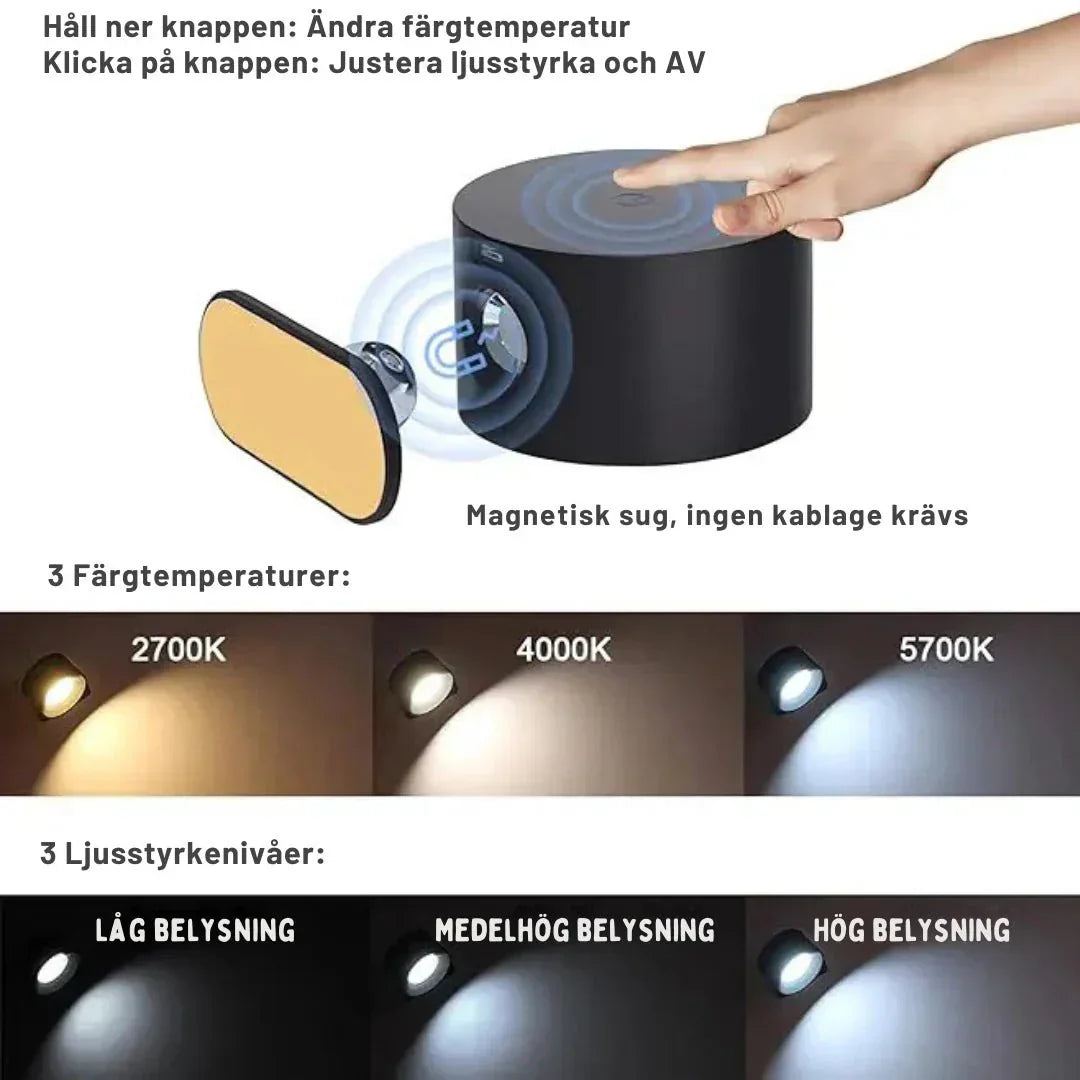 Olvoria | Wireless Nordic Wall Lamp with Remote Control