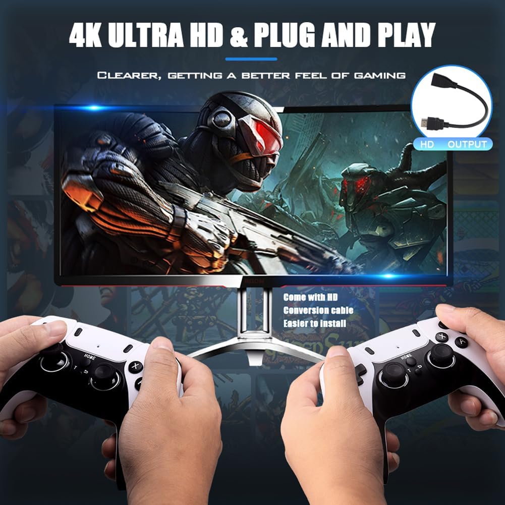 Olvoria | Wireless Retro Game Console: 40,000+ Games and 4K HDMI Connection, 2.4G Controller