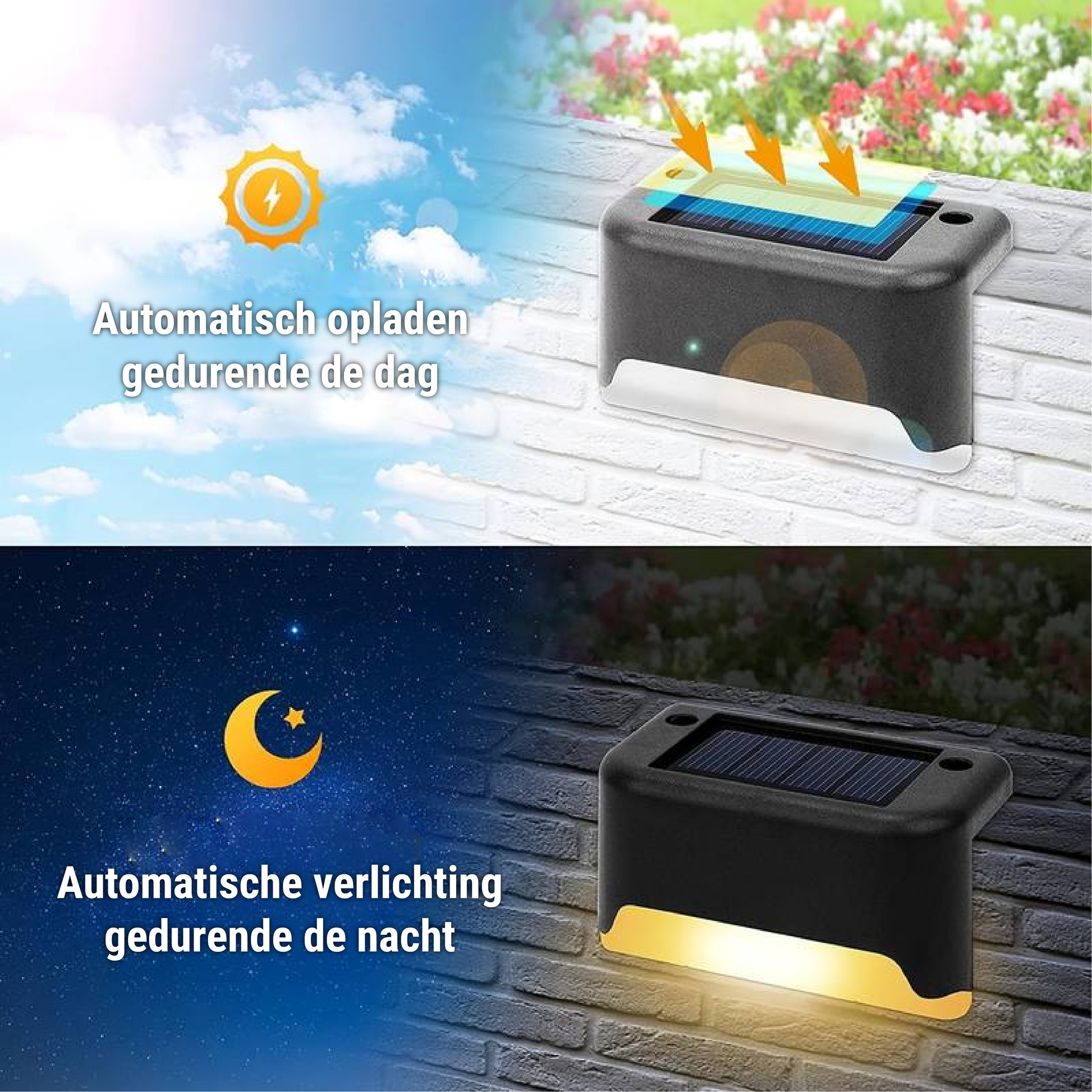 Olvoria Wireless Solar LED Wall Lamps | Weather Resistant | Energy Efficient Garden Lighting