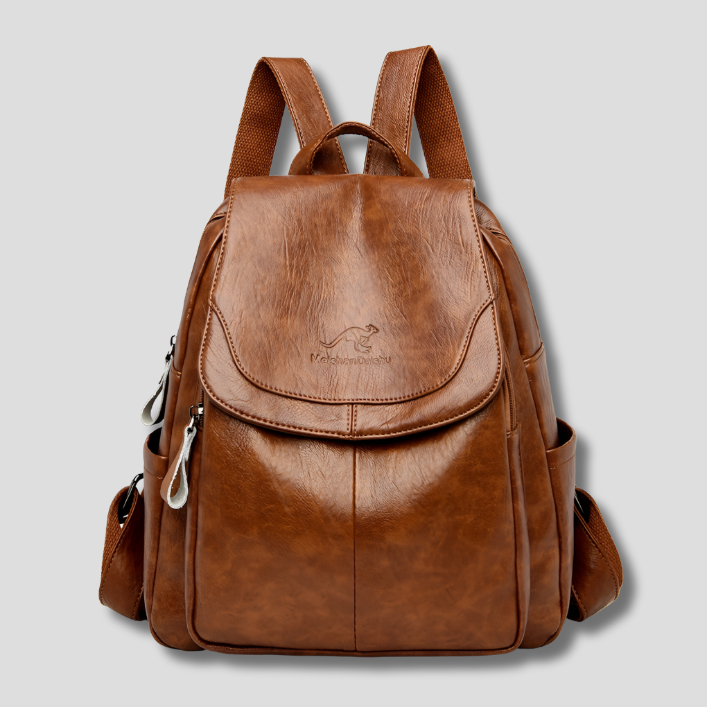 Olvoria | Women's Anti-Theft Backpack with Embossed Detail