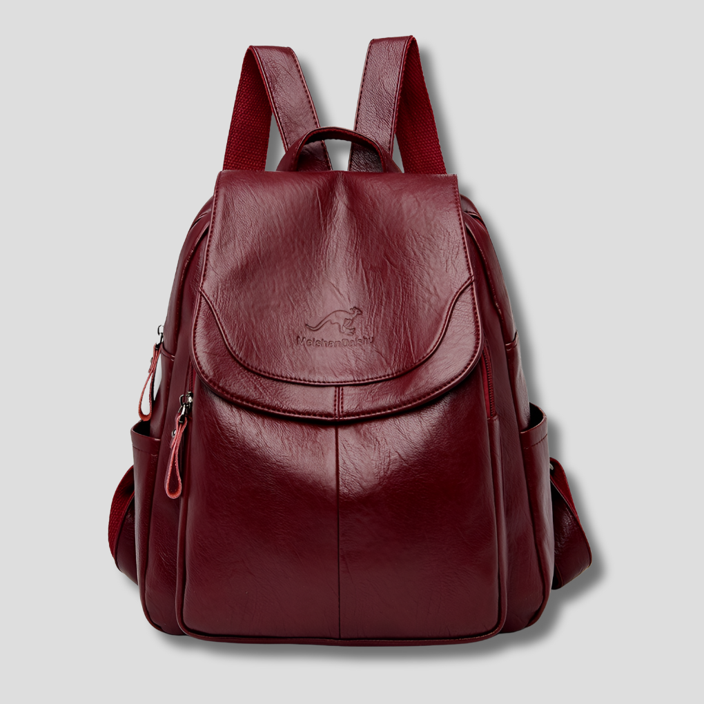 Olvoria | Women's Anti-Theft Backpack with Embossed Detail