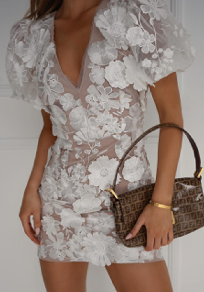 Olvoria | Women's Appliqued Mini Dress
