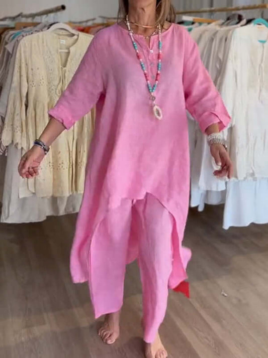 Olvoria | Women's Asymmetrical Tunic & Pants Set