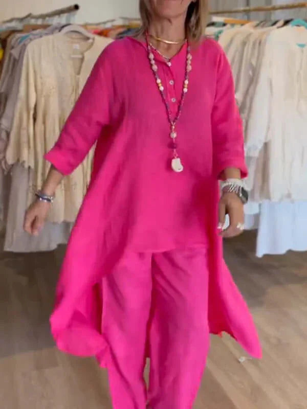 Olvoria | Women's Asymmetrical Tunic & Pants Set