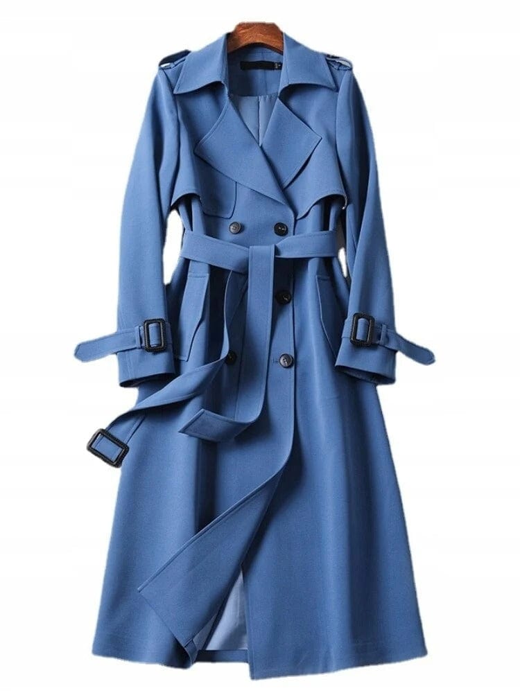 Olvoria | Women's Belted Trench Coat with Epaulettes