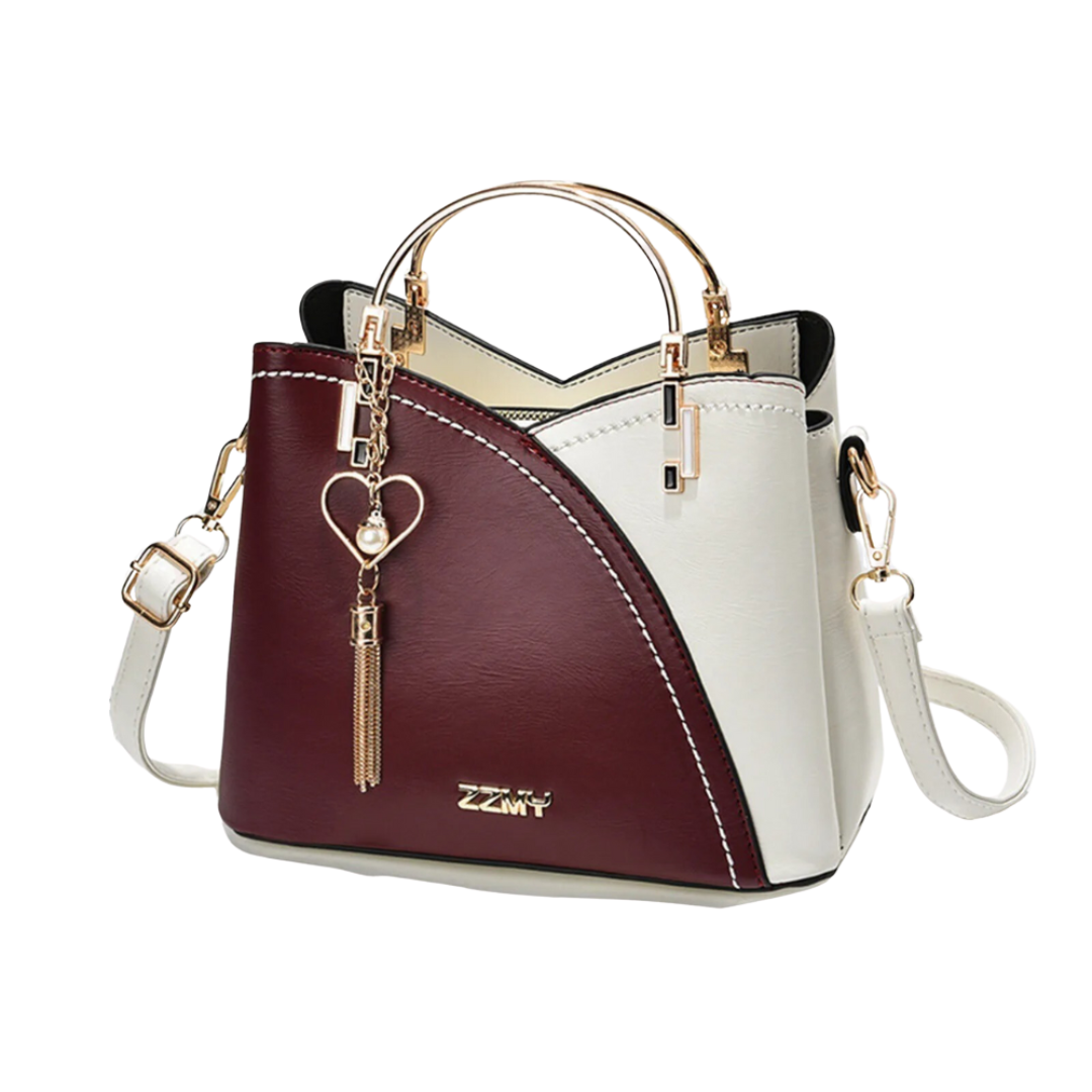 Olvoria | Women's Bucket Handbag - Colorblock Satchel