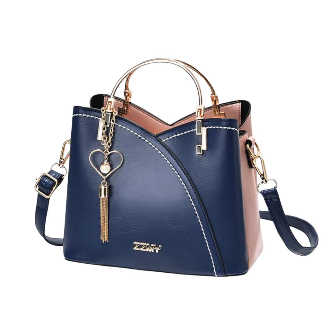 Olvoria | Women's Bucket Handbag - Colorblock Satchel