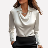 Olvoria | Blouse femme à col bénitier et manches longues