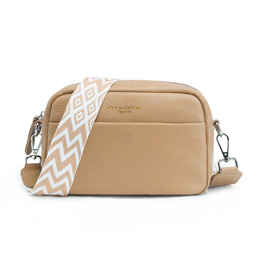 Olvoria | Women's Crossbody Camera Bag with Geometric Strap