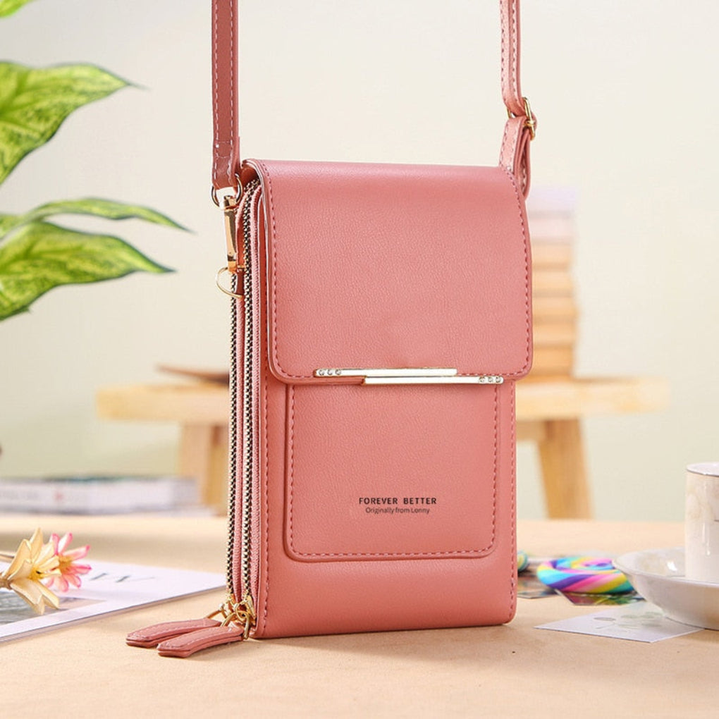 Olvoria | Women's Crossbody Phone Bag with Touchscreen Back
