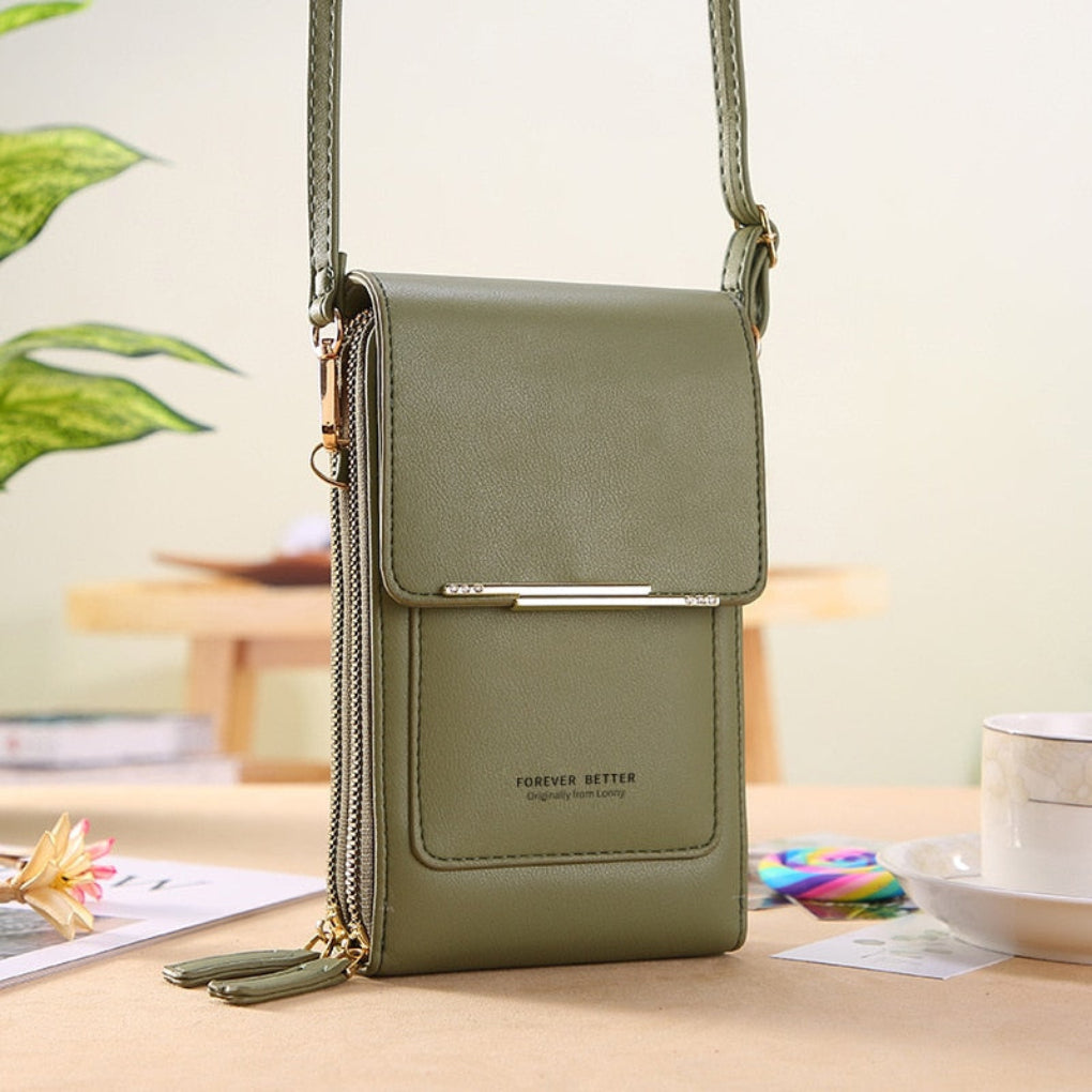 Olvoria | Women's Crossbody Phone Bag with Touchscreen Back