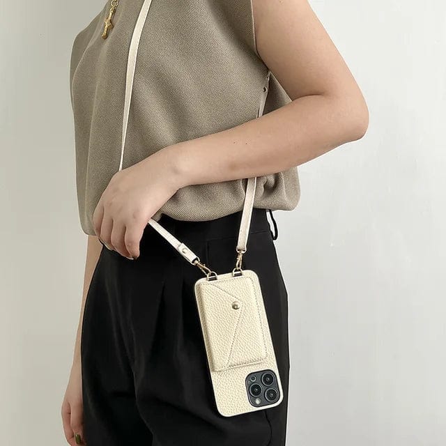 Olvoria | Women's Crossbody Phone Case with Card Holder & Lanyard