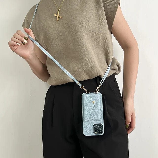 Olvoria | Women's Crossbody Phone Case with Card Holder & Lanyard