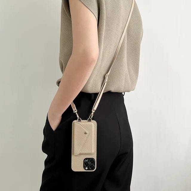 Olvoria | Women's Crossbody Phone Case with Card Holder & Lanyard