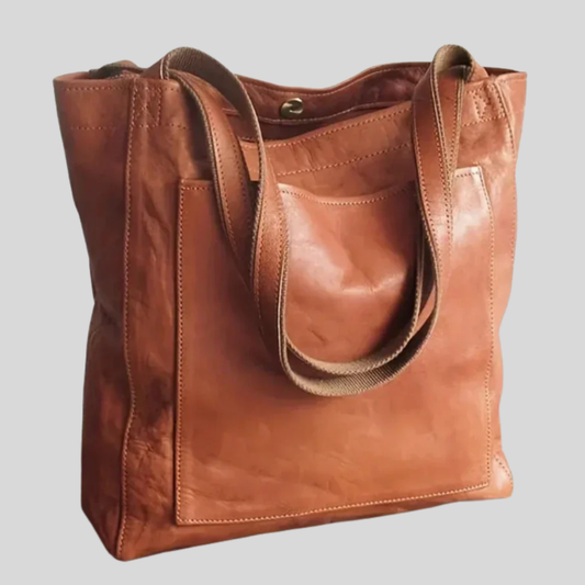 Olvoria | Women's Everyday Shoulder Tote Bag with Front Pocket