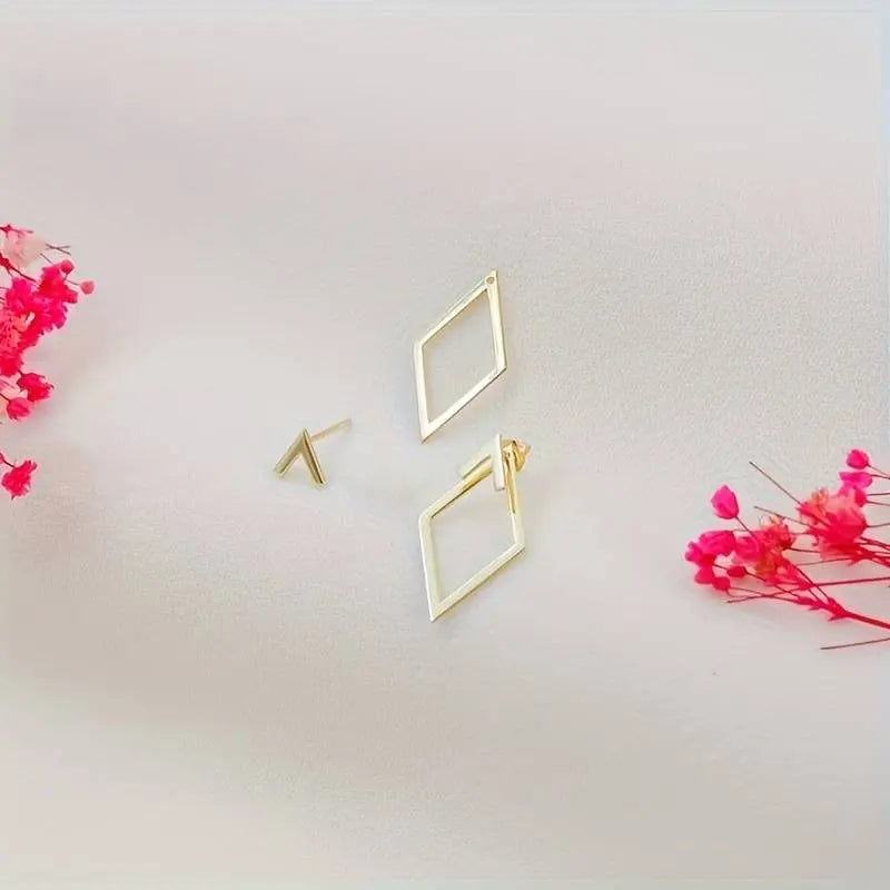 Olvoria | Women's Geometric Diamond Ear Jackets