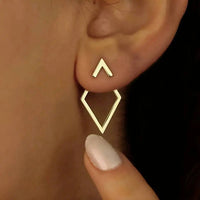 Olvoria | Pendientes geométricos de diamante para mujer