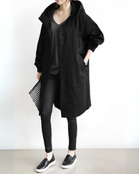 Olvoria | Gabardina con capucha para mujer
