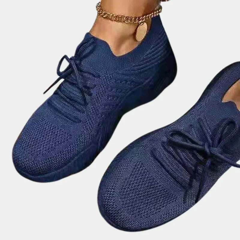 Olvoria | Women's Knit Orthopedic Sneakers with Lace-Up
